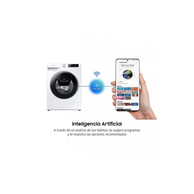 Lavadora de carga frontal Samsung AddWash WW90T684DLE/S3 de 9 Kg y 1.400  rpm con autodosificación