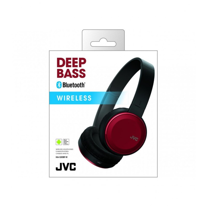 JVC HA-S30BT Auriculares Diadema MicroUSB Bluetooth Negro, Rojo