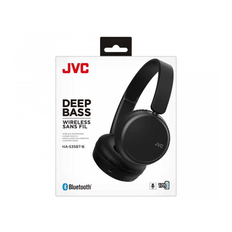 JVC HA-S35BT Auriculares Diadema MicroUSB Bluetooth Negro