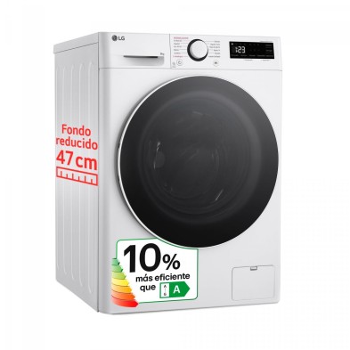 Lavadora LG F2WR5S09A0W, 9 kg, Carga Frontal, 1200 rpm, Eficiencia A - Blanco