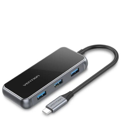 Docking USB Tipo-C Vention TFFHB 1xHDMI 4K 3xUSB 1xRJ45 1xUSB Tipo-C PD Gris