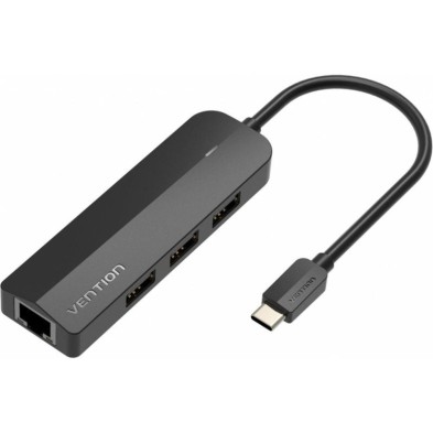 Docking USB Tipo-C Vention TGOBB 3xUSB 1xRJ45 1x Micro B PD Negro