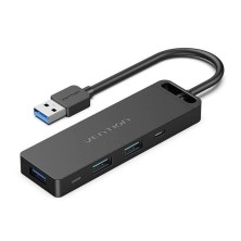 Docking USB 3.0 Vention CHVBB 3xUSB 1xMicroUSB PD 1xLector Tarjetas Negro