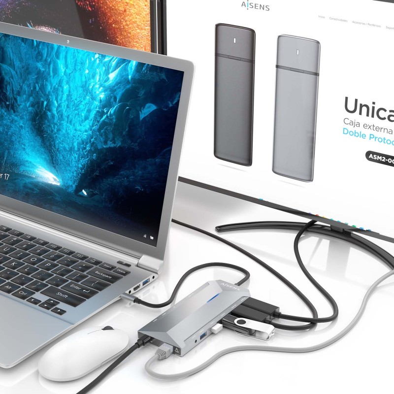 docking-usb-tipo-c-aisens-asuc-12p005-gr-2xhdmi-3xusb-2xusb-tipo-c-1xrj45-1xaudio-1xlector-tarjetas-1x-jack-1xusb-tipo-c-pd-gris