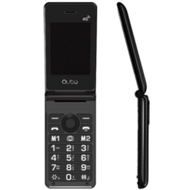 Teléfono Móvil Qubo X-28 4G para Personas Mayores Negro